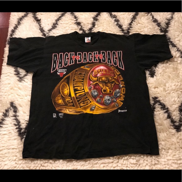 Vintage Chicago Bulls Championship Tee Shirt XL - Picture 3 of 8